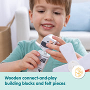 Melissa & Doug - Blockables Farm Friends Play Set - 16 Pieces - in use during play