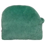 Danica Jubilee Book Club throw pillow, plain green cotton velvet back