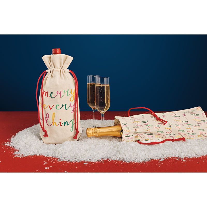 Jubilee - Merry Everything Christmas Wine Bags Set of 2 - lifestyle