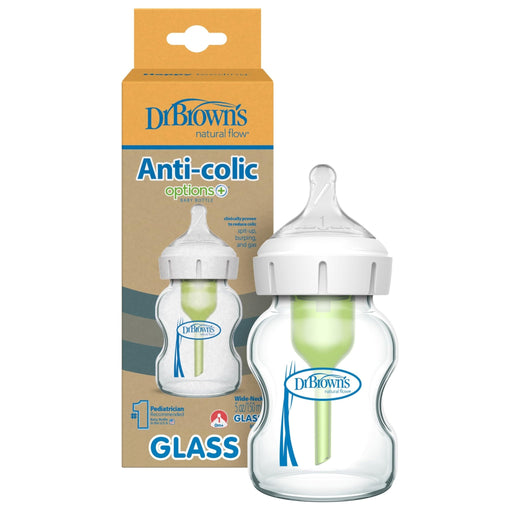 Dr Brown's - 5oz/150mL Glass Wide - Neck Anti - colic Options+ Baby Bottle, 1 - Pack Mother & Baby