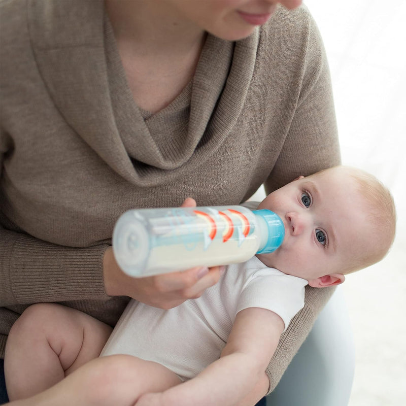 Dr Brown's - 8oz/250mL Narrow Anti - colic Options+ Baby Bottle to Sippy Starter Kit, Blue Rainbows, 1 - Pack Mother & Baby