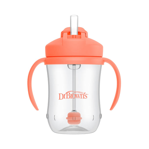 Dr Brown's - 9oz/270mL Baby's 1st Straw Cup, Coral Mother & Baby