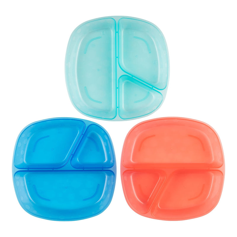 Dr Brown's - Divided Plates 3 - pack Mother & Baby