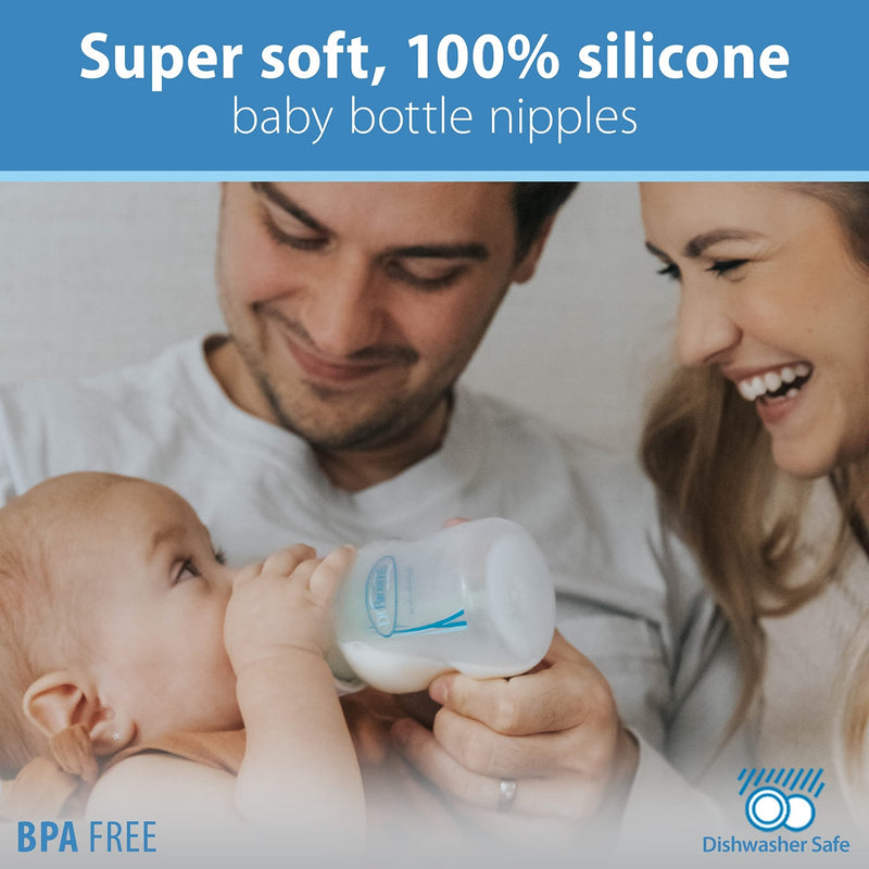 Dr Brown's - Level 2 Natural Silicone Nipple, Wide - Neck 2 - Pack Mother & Baby
