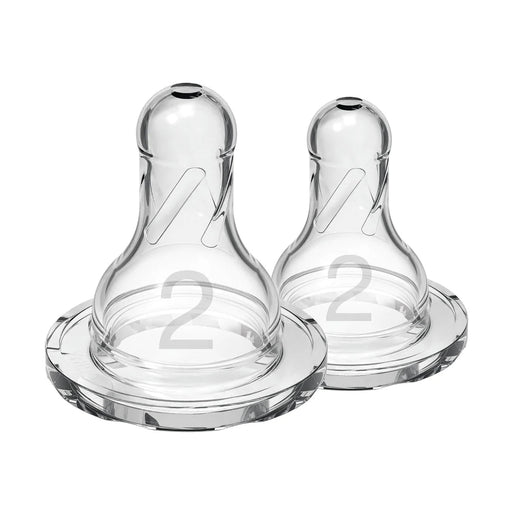 Dr Brown's - Level 2 Silicone Narrow Nipple, 2 - Pack Mother & Baby