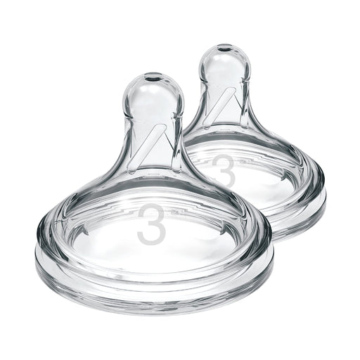 Dr Brown's - Level 3 Natural Silicone Nipple, Wide - Neck 2 - Pack Mother & Baby