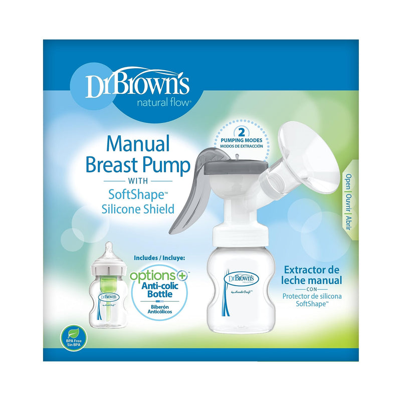 Dr Brown's - Manual Breast Pump with Silicone Shield Mother & Baby