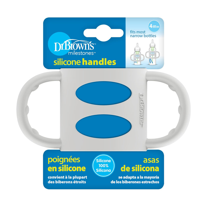 Dr Brown's - Narrow Silicone Handles, Gray Mother & Baby