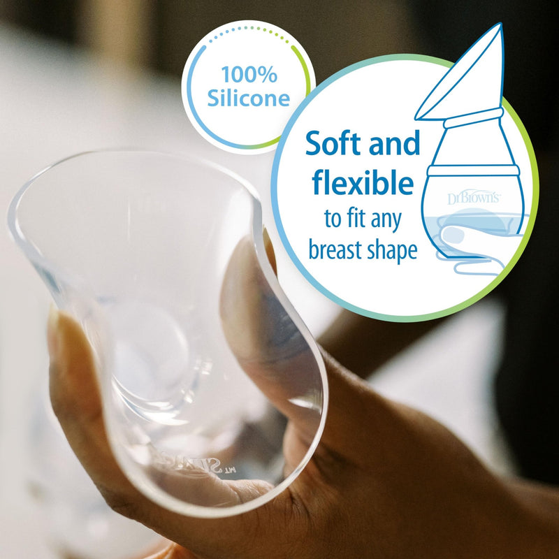 Dr Brown's - Silicone One - Piece Breast Pump w/ 4oz/120mL Narrow Anti - Colic Bottle Mother & Baby