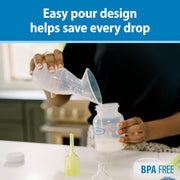 Dr Brown's - Silicone One - Piece Breast Pump w/ 4oz/120mL Narrow Anti - Colic Bottle Mother & Baby