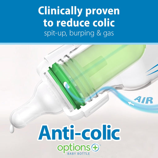 Dr Brown's - Wide - Neck Anti - colic Options+ Glass Baby Bottle Starter Set Mother & Baby