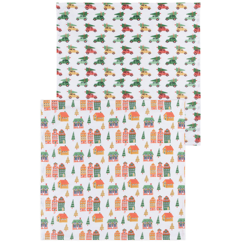 Jubilee - Candy Cane Lane Christmas Floursack Dishtowels Set