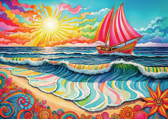 ENJOY - Puzzle de 1000 pièces - Voiliers au lever du soleil