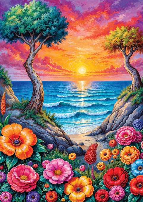 ENJOY - Puzzle de 1000 pièces - La côte fleurie