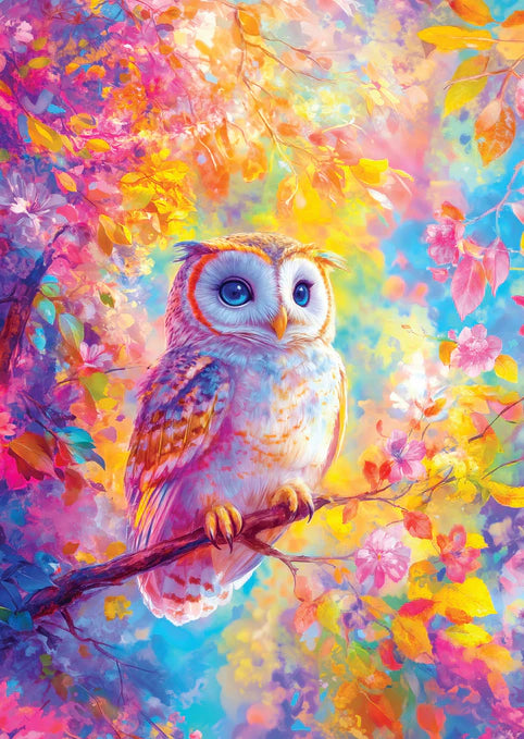 ENJOY - Puzzle de 1000 pièces - Hibou pastel