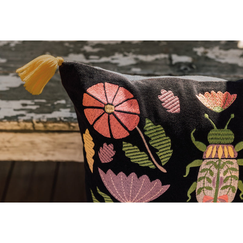Danica - Amulet Embroidered Throw Pillow