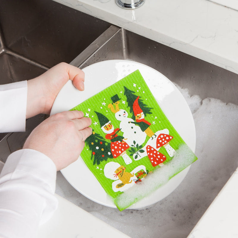 Danica - Gnome for Holidays Swedish Dishcloth - lifestyle