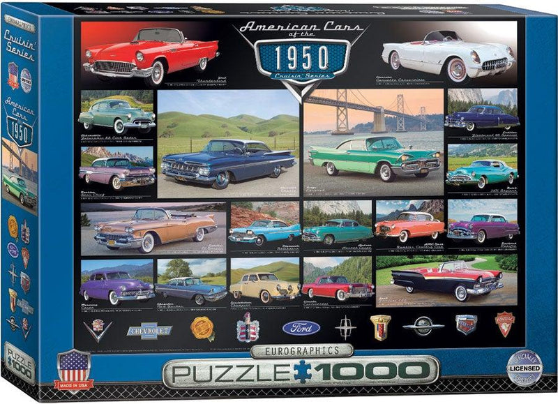 Eurographics - 1000 Piece Puzzle - American Cars of The 1950S