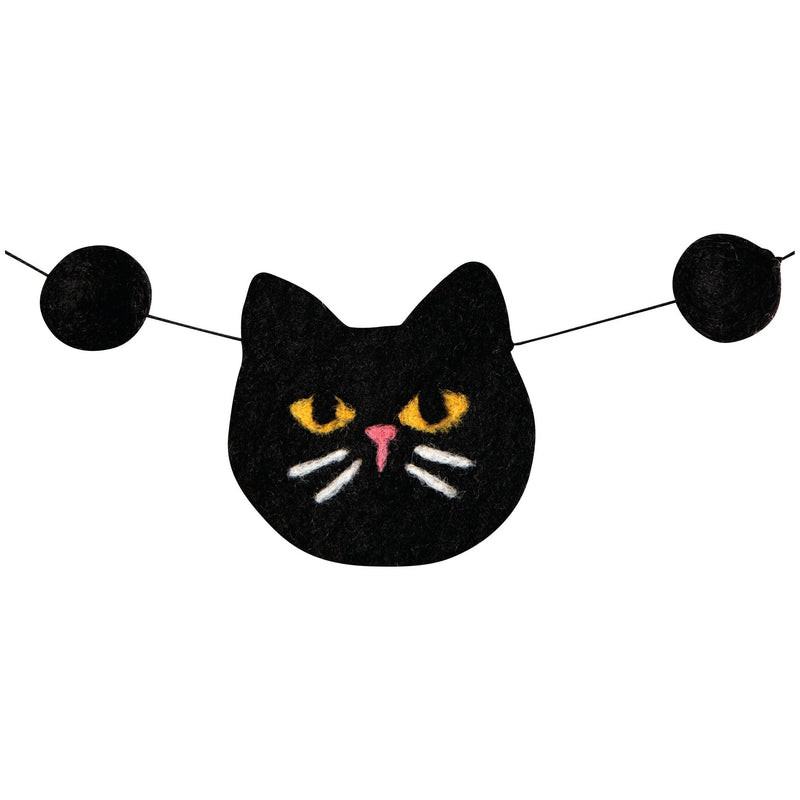 Danica - Black Cat Felt Garland