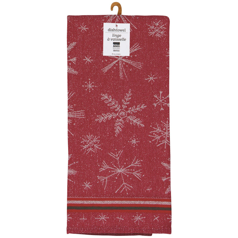 Now Designs - Snowflakes Christmas Jacquard Dishtowel - packaged