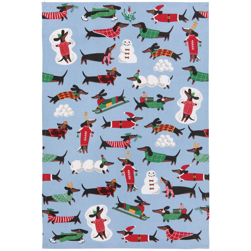 Jubilee - Dashing Dachshunds Christmas Dishtowel
