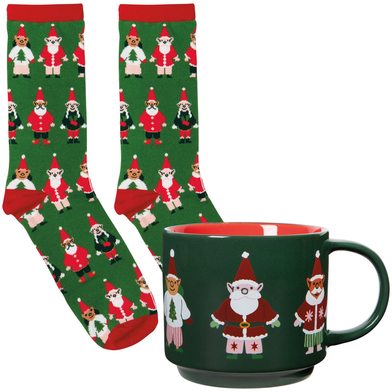 Jubilee - Festive Gnomes Christmas Mug and Socks Set