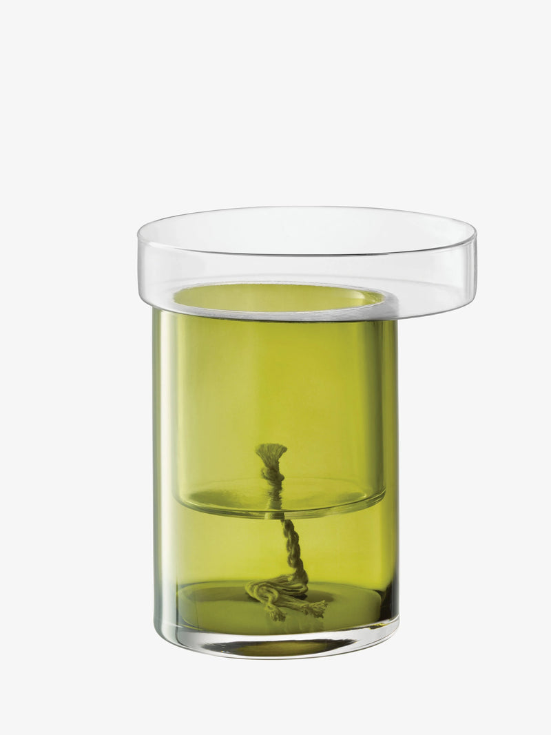 LSA - Balcony - Self-Watering Planter | H27 cm - Clear / Olive - product view