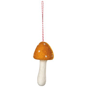 Toadstool Felt Christmas Tree Ornament — possible assortment styles; one random ornament included
