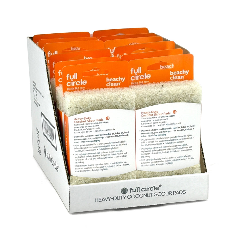 Full Circle - Tampons à récurer BEACHY CLEAN™ à la noix de coco - Fabriqués au CANADA