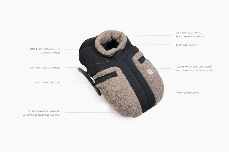 7AM Enfant - Chancelière Cocoon - Teddy Appliqué