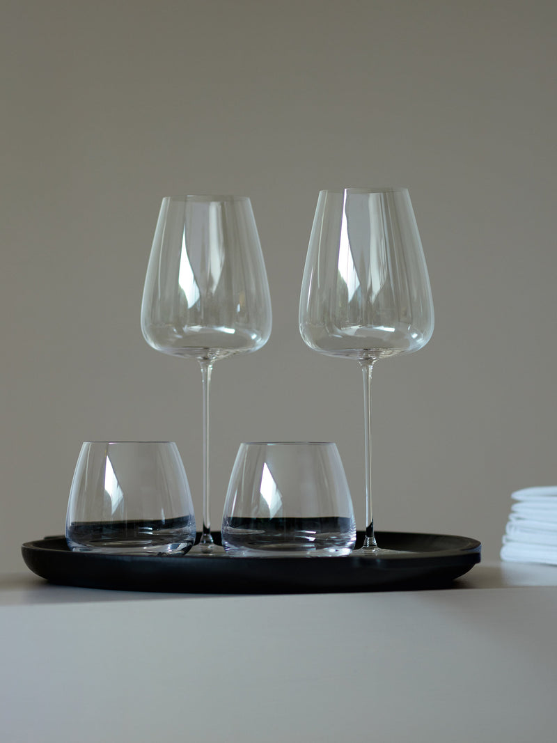 LSA - Wine Culture - Stemless Wine Glasses (Set of 2) | 385 mL - detail or setting view
