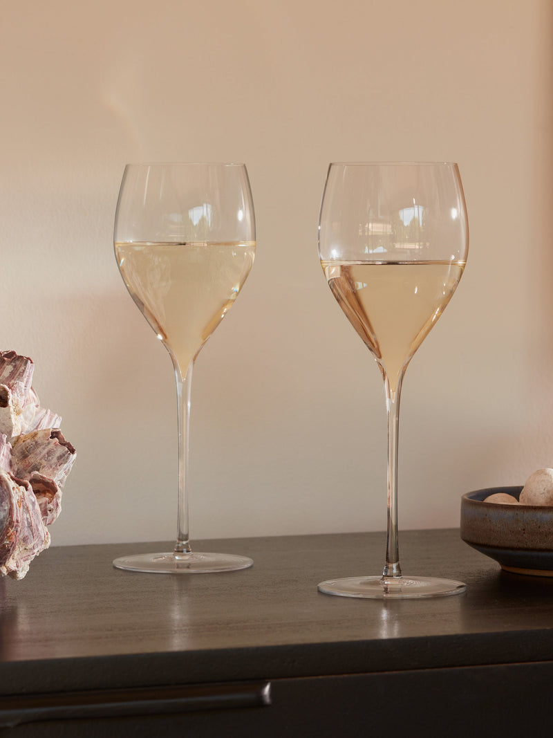 LSA - Savoy - White Wine Glasses (Set of 2) | 360 mL - detail or setting view