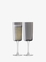 LSA - Lunar - Champagne Flutes (Set of 2) | 210 mL - detail or setting view