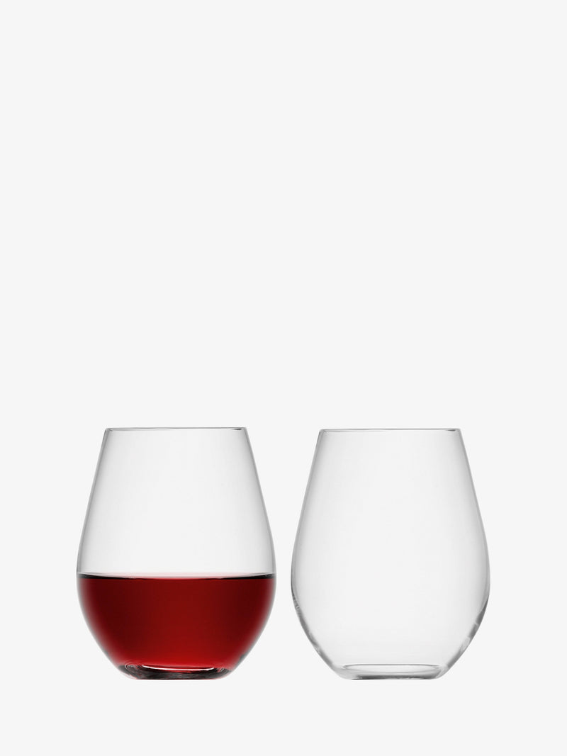 LSA - Wine Culture - Stemless Red Wine Glasses (Set of 2) | 530 mL - detail or setting view