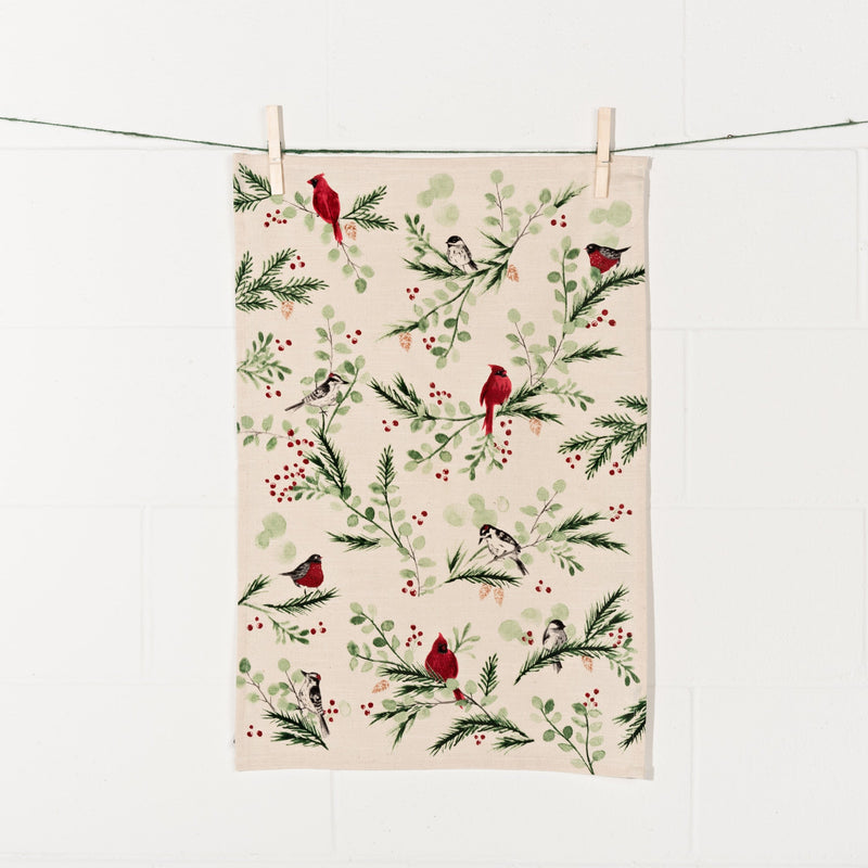 Danica - Forest Birds Christmas Dishtowel - lifestyle