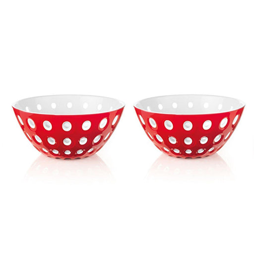 Guzzini - LE MURRINE - Bowls - Set of 2 Home & Kitchen Red/White/Transparent