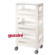 Guzzini - TROLLEY HIGH TIDY STORE KITCHEN ACTIVE WHITE Home & Kitchen