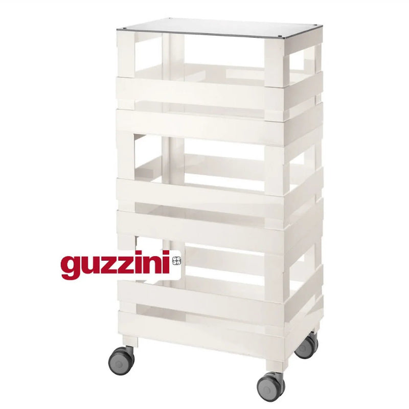 Guzzini - TROLLEY HIGH TIDY STORE KITCHEN ACTIVE WHITE Home & Kitchen