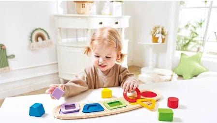 Hape - FF - COLOUR & SHAPE SORTING PUZZLE Games & Toys