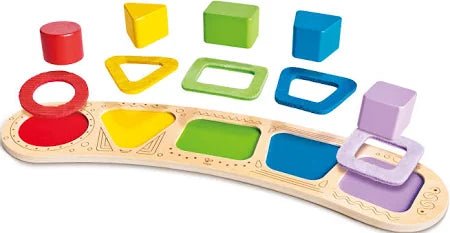 Hape - FF - COLOUR & SHAPE SORTING PUZZLE Games & Toys