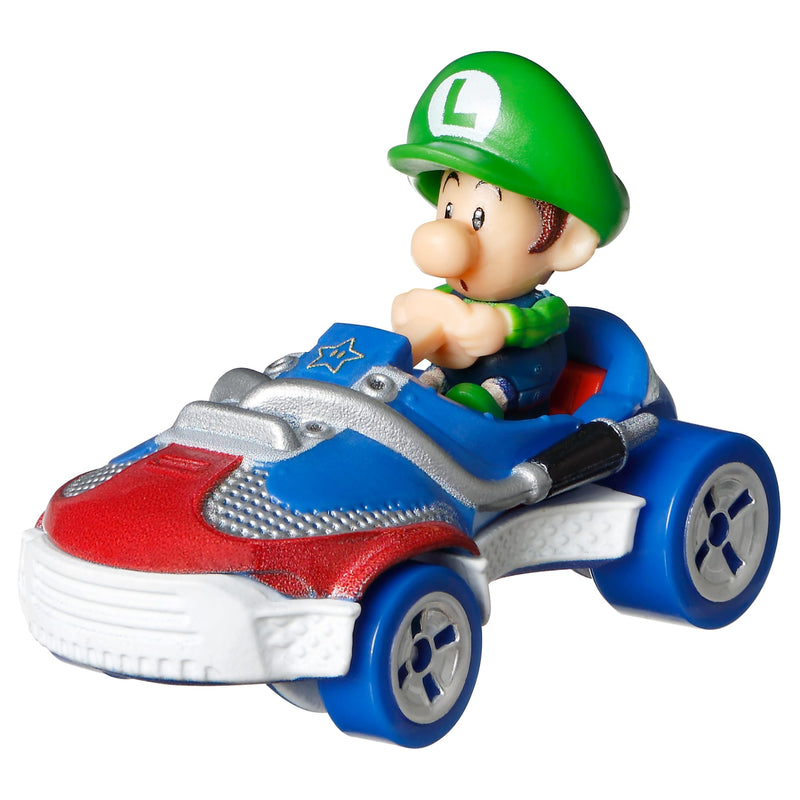 Hot Wheels - Mario Kart 1:64 Scale Die-Cast Vehicle - Baby Luigi