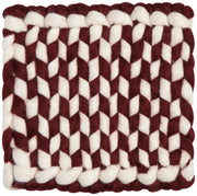 Heirloom - Braid Felt Wool Trivet - Garnet Home & Kitchen