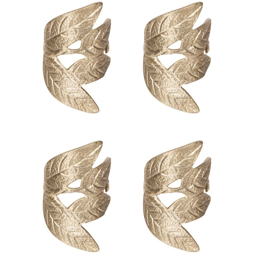 Heirloom - Frond Metal Napkin Rings Set of 4 Home & Kitchen