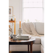 Heirloom - Iona Travertine Candle Holder Short Home & Kitchen