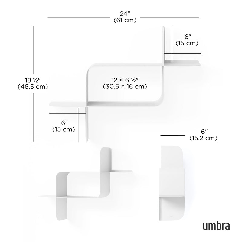 Montage Metal Wall Shelves, Set of 2 - image 10