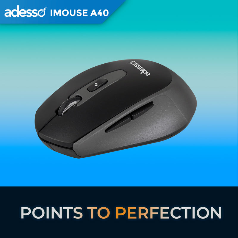Adesso – Mouse Wireless A40 Bluetooth/2.4Ghz RF with programable AI Hotkey & Quiet Switches