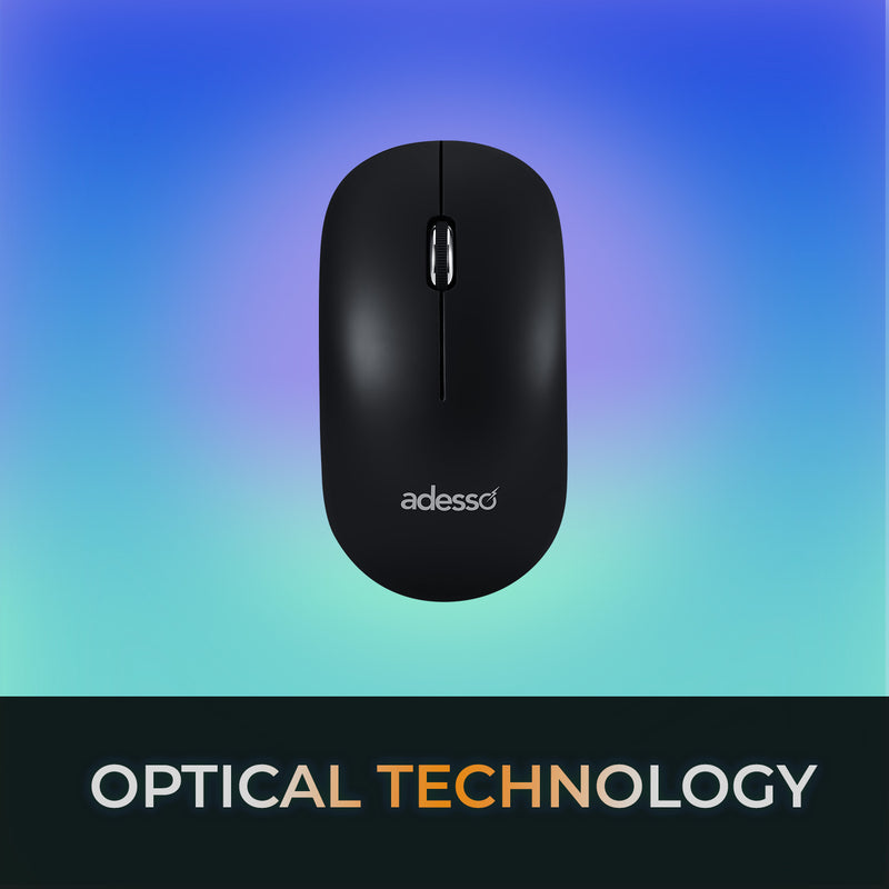 Adesso – Ensemble clavier et souris filaires avec touches silencieuses et profil bas, incluant une touche de raccourci CoPilot IA – Noir