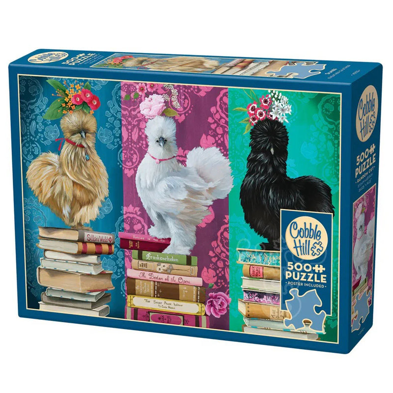 Cobble Hill - Puzzle de 500 pièces - Poules Soie