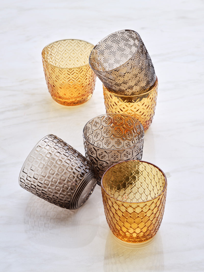 IVV - Sixties - Cold cut vase in clear glass with gold decoration