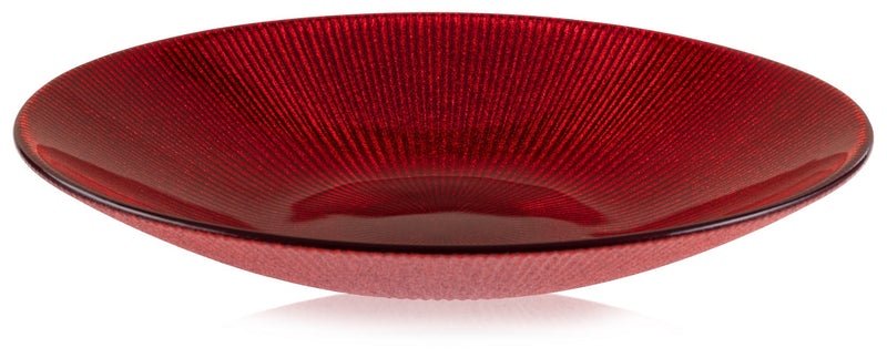 IVV - Noel - Glass centerpiece red glitter decoration